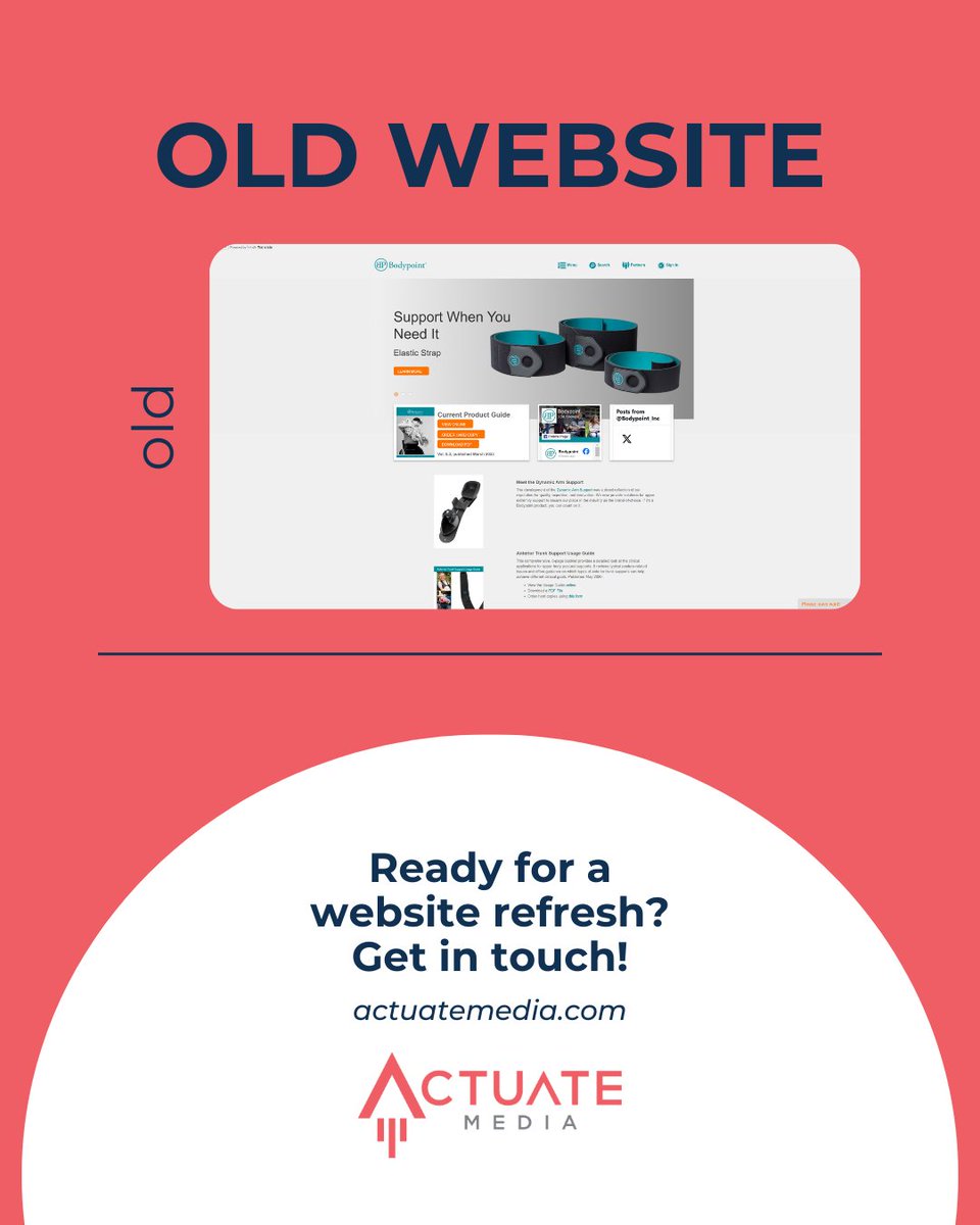 We’re excited about the website refresh we recently finished for Bodypoint!🤩 Our team gave their site a modern refresh, combining the power of WordPress &amp; Laravel with custom APIs to seamlessly connect their ERP for ordering, invoicing, and more.

#ActuateMedia #WebsiteRefresh