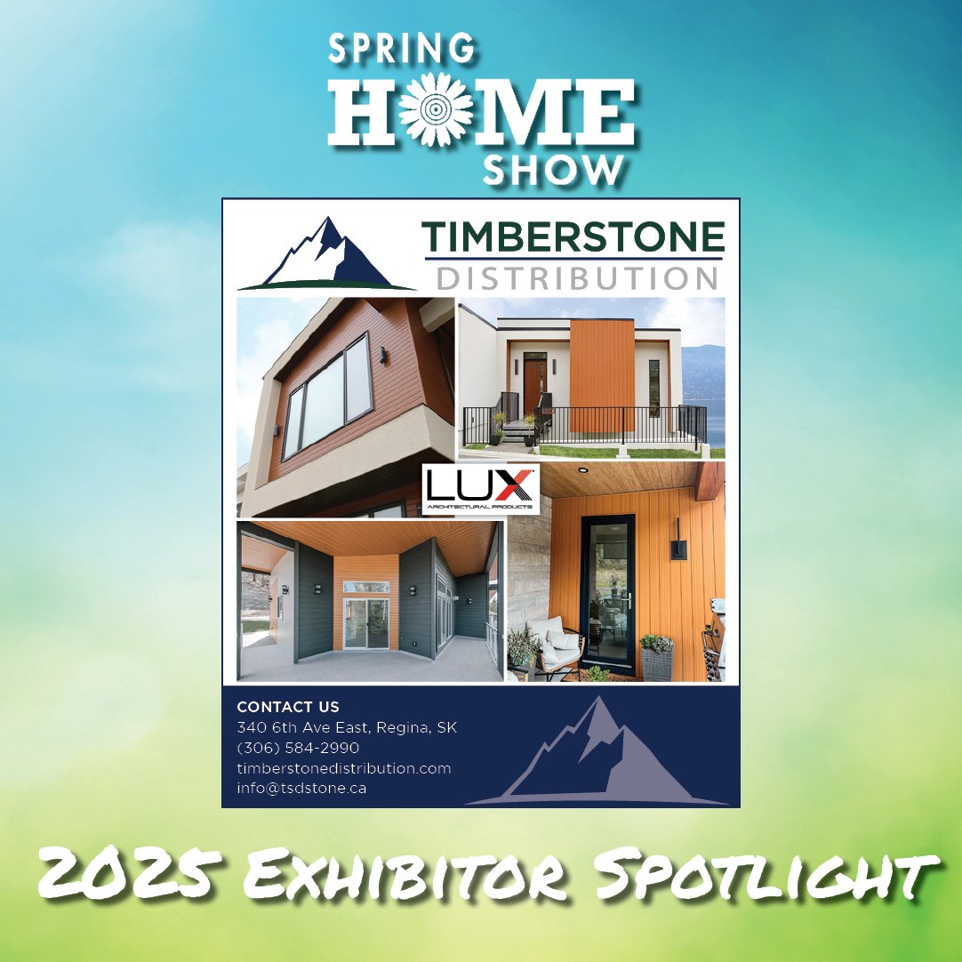 🏡 We’re thrilled to announce that Timberstone Distribution will be an exhibitor at the 2025 Regina Spring Home Show! 
🌼 Join us from February 28 to March 2 at the Viterra International Trade Centre - REAL District
🎟️ Grab your tickets now: showpass.com/spring-home-sh…