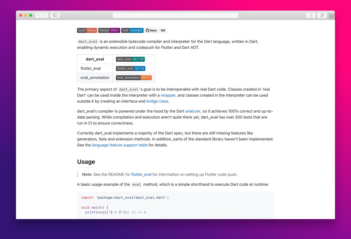 essamamdani's tweet image. dart_eval
#codepush #compiler #flutter