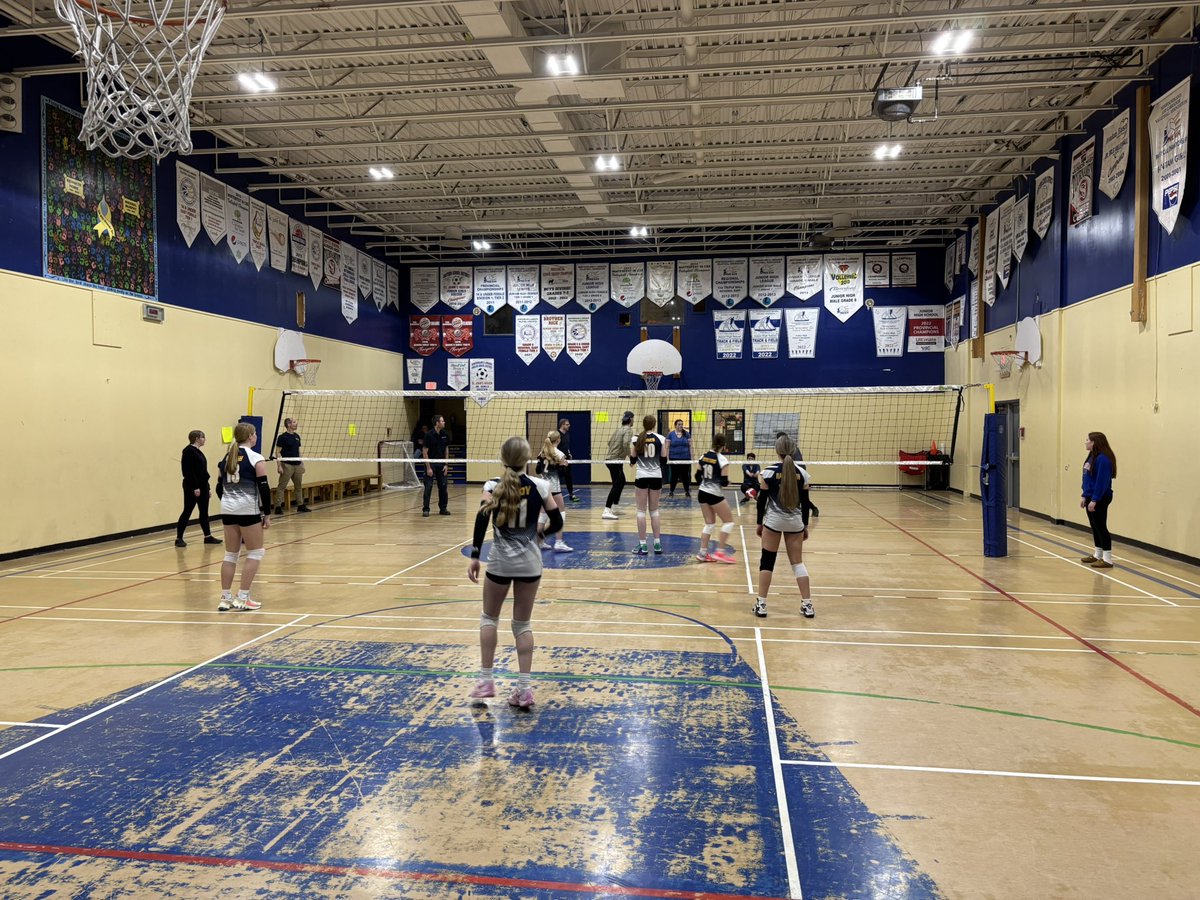 Teachers V Students volleyball today at lunch! 🏐