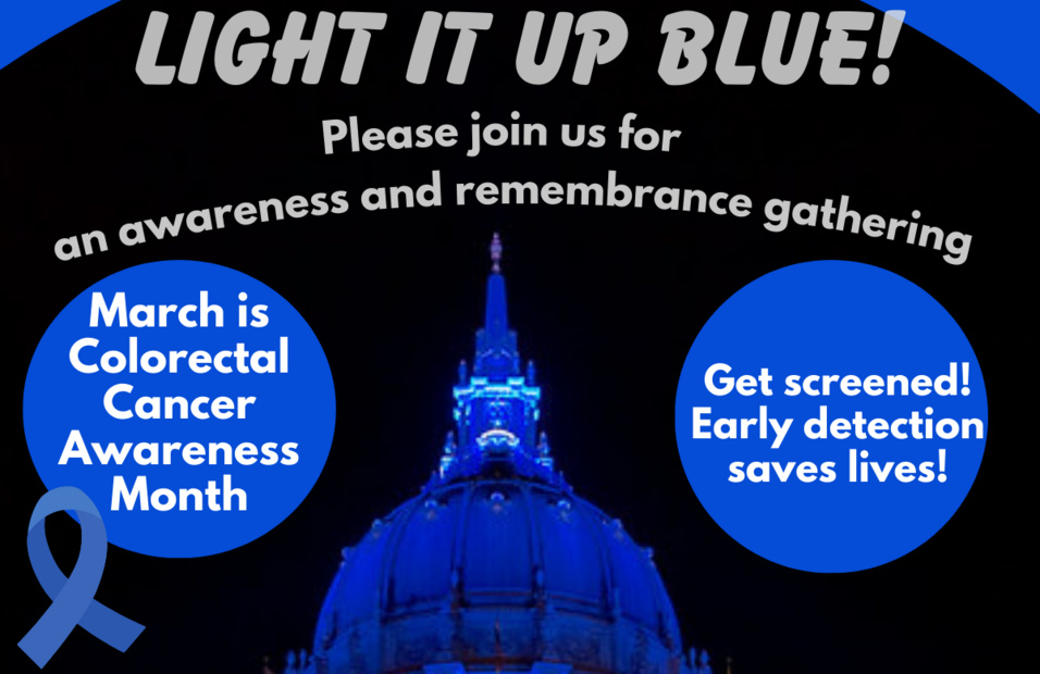 UCSF Helen Diller Family Comprehensive Cancer Ctr (@ucsfcancer) on Twitter photo March is #ColorectalCancer Awareness month. On March 5th from 6:30-7:30pm, join us on the steps of <a href="/SFCity_Hall/">SF City Hall</a> in San Francisco as we Light It Up Blue! With <a href="/sf_cancer/">San Francisco Cancer Initiative</a> <a href="/UCSFHospitals/">UCSF Health</a> <a href="/Cheekycharity/">Cheeky Charity</a> <a href="/colontown/">COLONTOWN</a>
ow.ly/8Wxf50V4FIq #CRCSM March is #ColorectalCancer Awareness month. On March 5th from 6:30-7:30pm, join us on the steps of <a href="/SFCity_Hall/">SF City Hall</a> in San Francisco as we Light It Up Blue! With <a href="/sf_cancer/">San Francisco Cancer Initiative</a> <a href="/UCSFHospitals/">UCSF Health</a> <a href="/Cheekycharity/">Cheeky Charity</a> <a href="/colontown/">COLONTOWN</a>
ow.ly/8Wxf50V4FIq #CRCSM