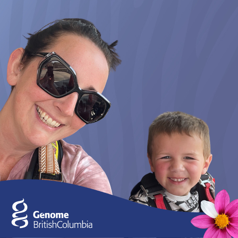 GenomeBC's tweet photo. Honouring #RareDiseaseDay: Faces of Strength &amp; Advocacy 💜  
Let's recognize the parents fighting not just for answers, but for research that can change lives. 
In the coming weeks, we’ll be sharing their journeys—putting faces to the fight for awareness + action.
#RareToAware