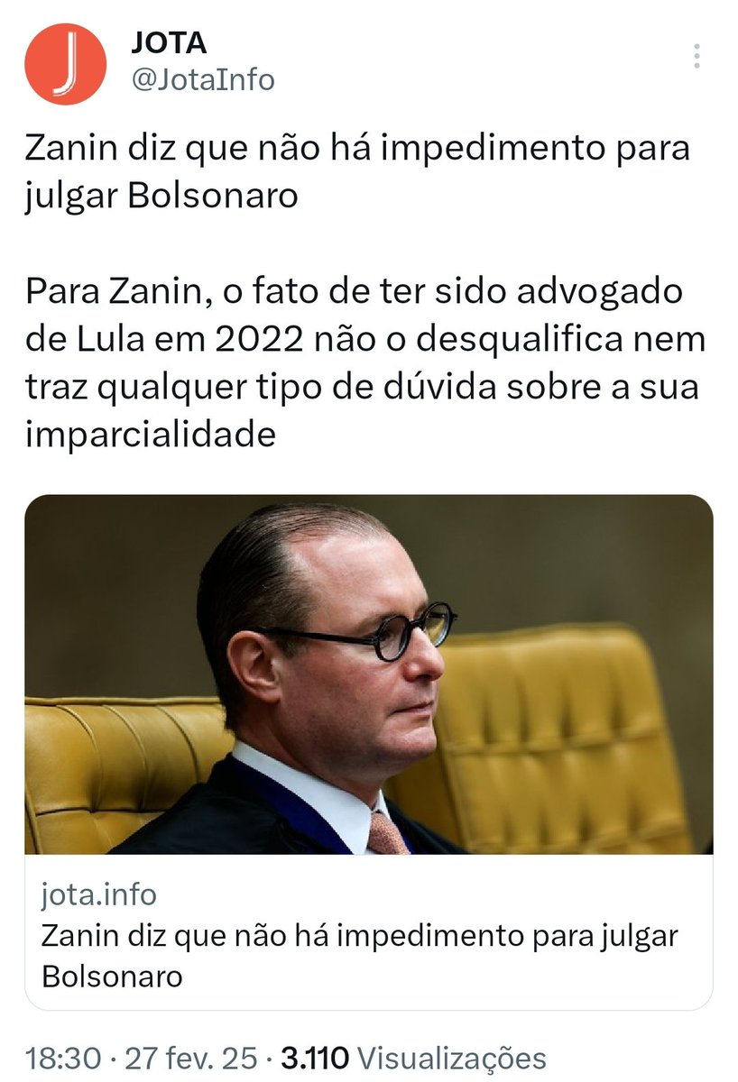 saritacoelho's tweet image. Em 2023, ele se declarou impedido...
