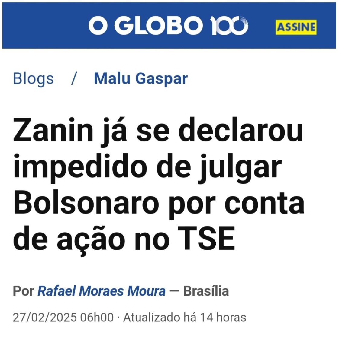 saritacoelho's tweet image. Em 2023, ele se declarou impedido...