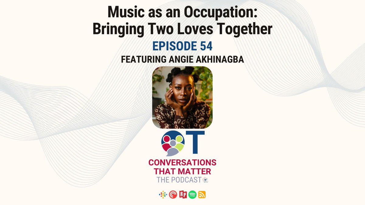 New podcast episode! 🎧 

OTA and Juno-nominated R&amp;B artist Angie Akhinagba – known musically as <a href="/zenesoul/">ZENE</a>  – explores the intersection of OT and creative expression with host Justine Jecker in this special Black History Month episode. 

Listen today- buff.ly/3D81FAg