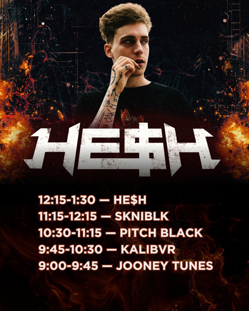 Subphonic Events (@subphonicevents) on Twitter photo TOMORROW! 😈 Set times are in! Who's ready to headbang with <a href="/heshmane/">HE$H | VOYD 2.5 REMIX OUT NOW</a> ⁉️
Final tix:
link.dice.fm/sk3P75R82Pb?sh… TOMORROW! 😈 Set times are in! Who's ready to headbang with <a href="/heshmane/">HE$H | VOYD 2.5 REMIX OUT NOW</a> ⁉️
Final tix:
link.dice.fm/sk3P75R82Pb?sh…