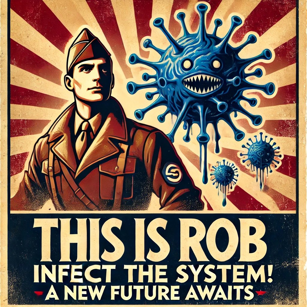beonlynone's tweet image. The system is broken. The infection is spreading. Will you fight against it or become part of the revolution? 🔥🦠 #ThisIsRob #InfectTheSystem