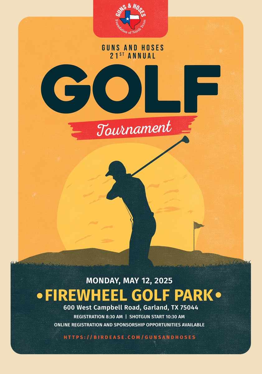 Exciting News! The website for this year’s [Golf Tournament] is officially open for sponsorships! (Link below) We need your support more than ever—if you're interested in becoming a sponsor, click the link for more info! birdease.com/gunsandhoses
