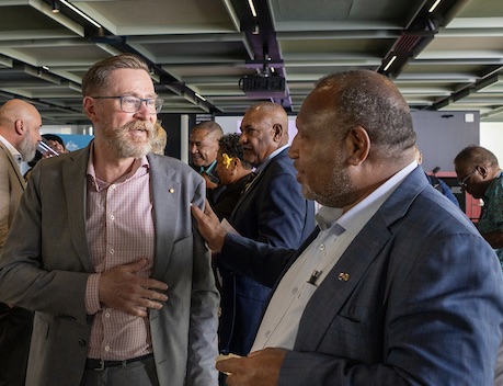 A privilege to meet James Marape, Prime Minister of Papua New Guinea at <a href="/ourANU/">ourANU</a>. We talked national  security but also our shared birthplace, the PNG highlands, and the formative role of education. My late parents helped train PNG's first schoolteachers so this one's for them