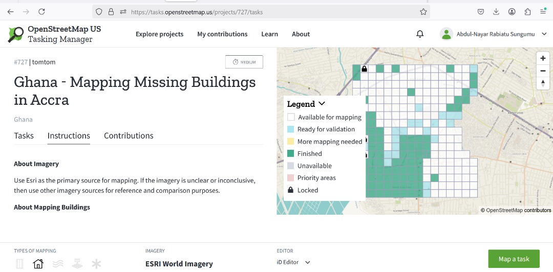 _Hijab_Girl1's tweet image. Day 27 of 28 Days Mapping Challenge 
Mapping missing buildings in Accra 
@OSMGhana @youthmappers 
#28DaysMapping Challenge #OSM #MapWithLove #MapChallenge #28for28 #OSMGhana