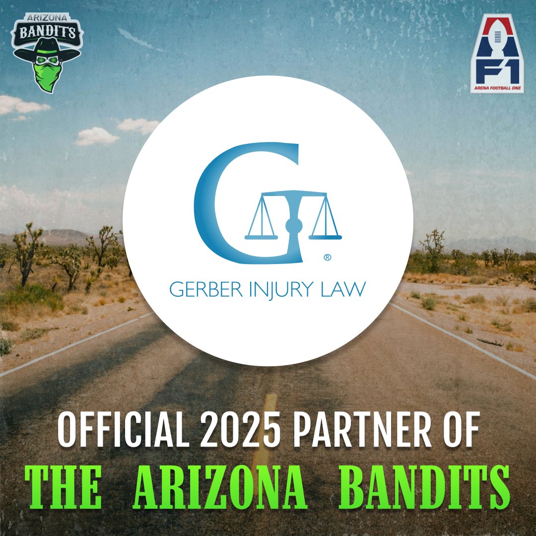 The Arizona Bandits are teaming up with Gerber Injury Law for the 2025 season! Strong on the field, relentless in the courtroom—this partnership is built for success. Let’s win together! 💪 #ArizonaBandits #BanditBall #af1 #GerberInjuryLaw