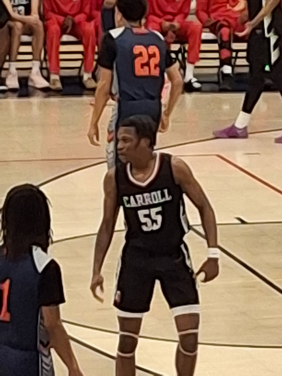 For Archbishop Carroll 6'6 '26 Luca Foster #0 had 21pts 4reb 2 treys 2asts, 6'6" '27 Munir Greig #1 had 18pts 10reb 3asts 2blks and 6'3" '26 Nasir Ralls #55 added 13pts 4reb in their victory.