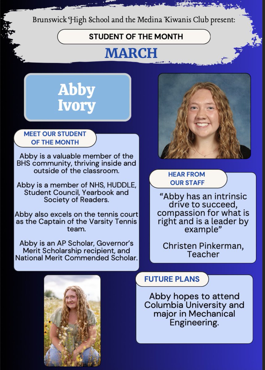 Congratulations to our Students of the Month for February and March. Amber and Abby, we are so proud of you! <a href="/BHSMerrill/">Mr. Merrill</a> <a href="/BCSDBrunswickHS/">Brunswick High School</a> <a href="/BrunswickCSD/">BrunswickCitySchools</a> #BrunswickPride