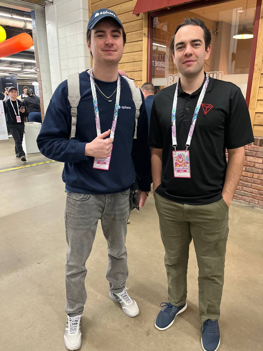 Having so many friends DM me from Denver saying they recognized and met <a href="/CartolinDaniel/">Dan Cartolin</a> &amp; <a href="/noahZperry/">Noah Perry</a> is very heartwarming — we’re usually in Brazil this time of year so means a lot to see cross-chain ecosystem support for <a href="/sphere_labs/">Sphere</a>.

PS stop asking me to give them raises 😭😂