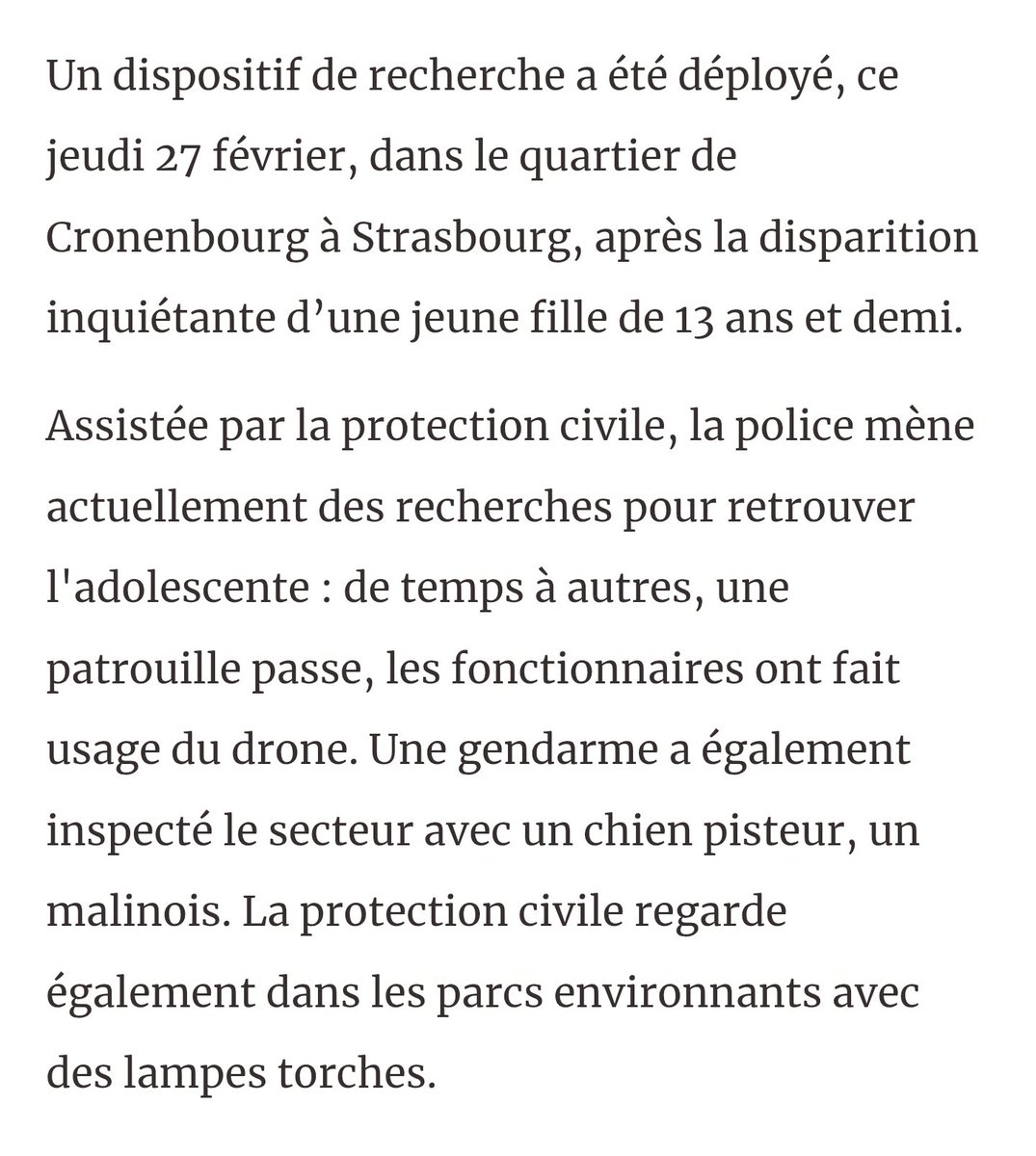 mAnUsToSsS's tweet photo. 🚨Disparition d'une fille de 13 ans ( Cloé) à  Strasbourg Cronenbourg le téléphone de l'adolescente, retrouvé cassé à terre, au bout de la rue des Renards : un dispositif policier déployé pour la retrouver.

#Cloe #strasbourg #cronenbourg #disparition #alertedisparition #enfant https://t.co/DKLsVXZUnR