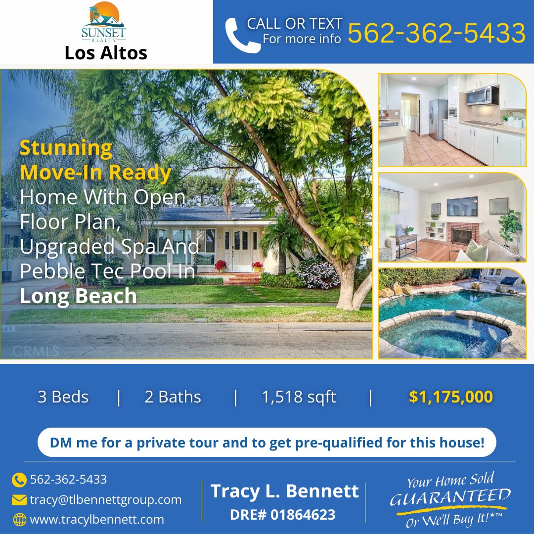 tlbennettgroup's tweet image. Charming Los Altos Home – Move-In Ready!

🏡 Don’t miss out—DM for a private tour!

#LongBeachLiving #DreamHome 

Listed by : Sander West
