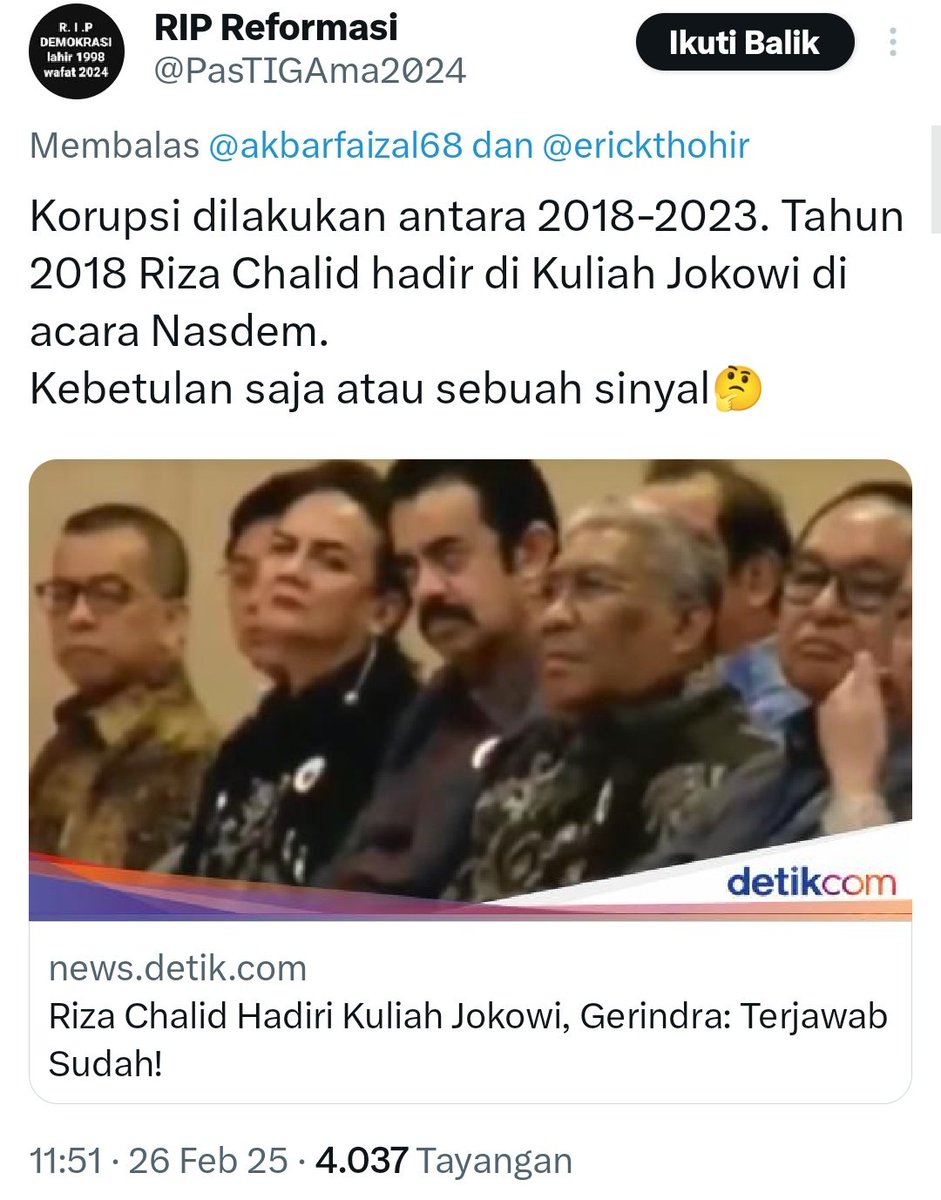 Kata netizen, kebetulan saja atau sebuah sinyal?

Kalo kata Gerindra, terjawab sudah.