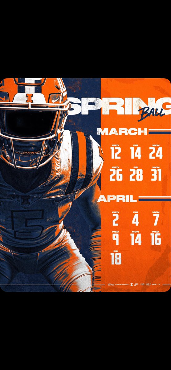 Marion_Persich's tweet photo. I’m super excited to say I have been invited to attend @IlliniFootball  spring break practice in a few weeks. Can’t wait to meet the staff and tour the facility!!! https://t.co/HubxtVKZVd