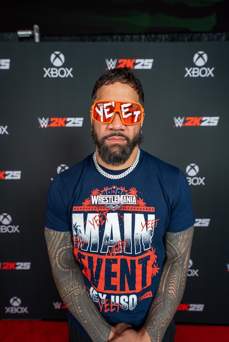 WWEgames's tweet photo. YEET 🙌

Main Event Jey Uso had a blast and Yeeted his way through our #WWE2K25 Creator Fest yesterday! 

Thanks for stopping by! @WWEUsos https://t.co/CDyoJdHZsL