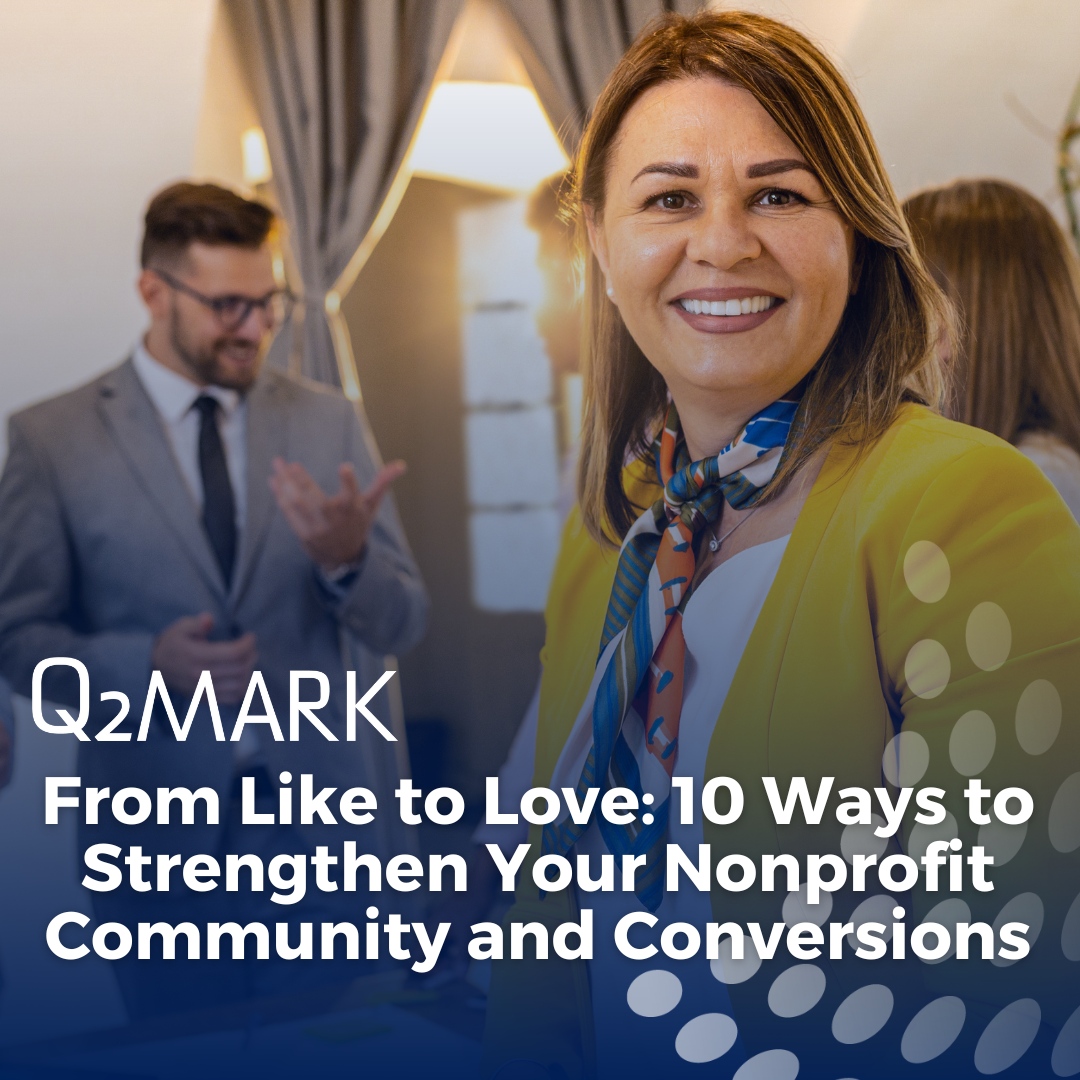 Q2Mark's tweet image. Ready to turn one-time donors into lifelong supporters? Learn 10 key strategies—from AI to visual storytelling—in this blog: bit.ly/4g3pTcg. #NonprofitStrategy #CauseMarketing #VolunteerEngagement #Storytelling #GrowthTips