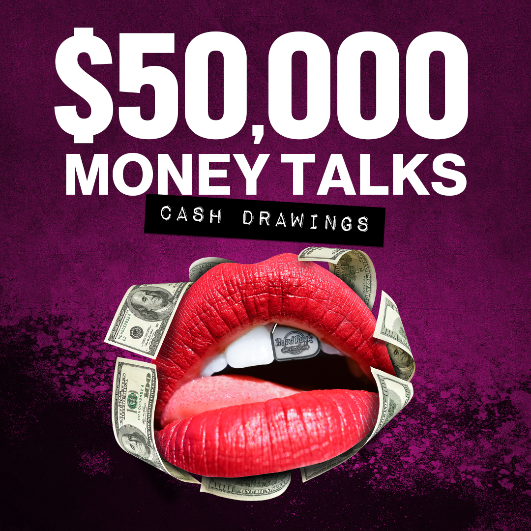 You know what they say.. Money Talks! So we're putting money where our mouth is💋 

- TOMORROW | February 28th
- $10,000 hourly drawings from 6-10PM

#MoneyTalks #HardRockTulsa
