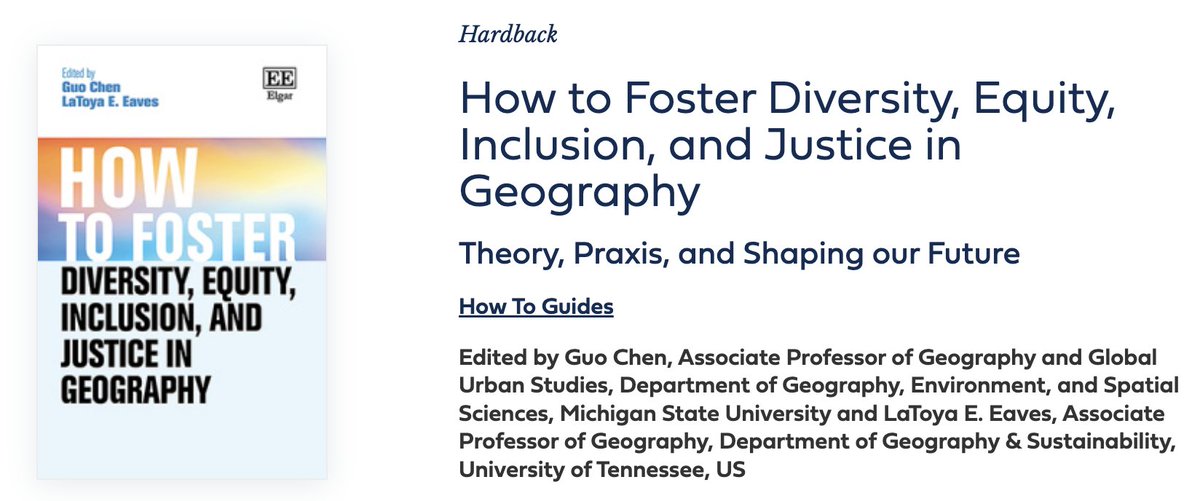 UBC Geography (also at @ubcgeography.bsky.social) (@ubcgeog) on Twitter photo Dr. Michael Fabris explores Indigenous geographies and how reconciliation discourses in academia influence their ascendancy in institutionalized geographic study.
<a href="/ElgarPublishing/">Elgar Publishing</a>’s “How to Foster Diversity, Equity, Inclusion, and Justice in Geography”:
bit.ly/Michael_Fabris… Dr. Michael Fabris explores Indigenous geographies and how reconciliation discourses in academia influence their ascendancy in institutionalized geographic study.
<a href="/ElgarPublishing/">Elgar Publishing</a>’s “How to Foster Diversity, Equity, Inclusion, and Justice in Geography”:
bit.ly/Michael_Fabris…