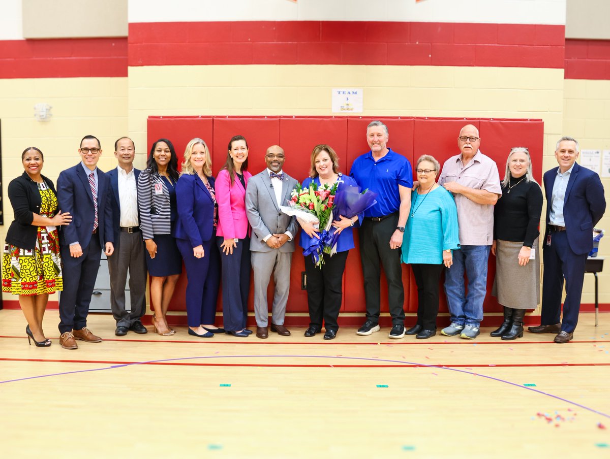 FortBendISD's tweet photo. Drumroll, please…! 🥁

We are thrilled to finally share the news—FBISD’s 2025 Principals of the Year are Dr. Reginald Brown of Dulles Middle School and Kristi Durham of Madden Elementary! 🎉

Chosen by their peers for their exceptional leadership and dedication, these outstanding principals were surprised on campus by Superintendent Dr. Marc Smith, district leaders, and their loved ones.

Join us in celebrating these incredible leaders! Learn more and see more photos on our website: https://t.co/zs0UoxwnMA

#FBISDProud #PrincipalsOfTheYear #LeadThePAC @CVME_Huskies @DMS_Vikings