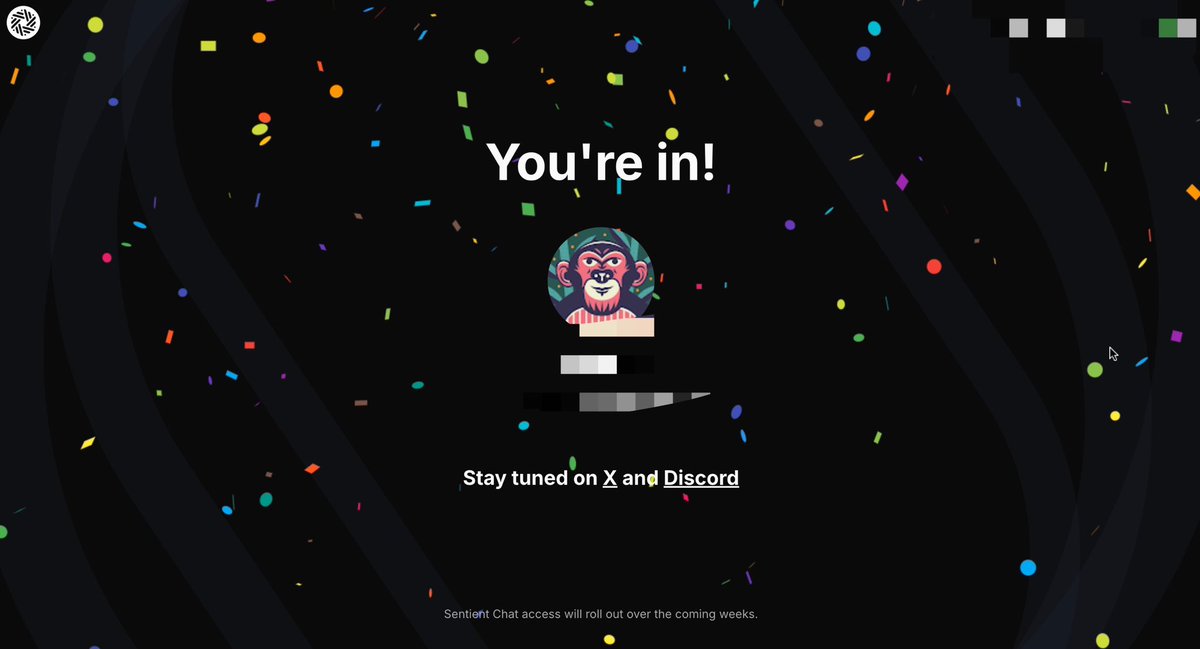 Sentient は Sentient Chat を発表した。

クローズドソースのAIは不可能だと主張したが、彼らはとにかくそれを作った。オープンソースAIはここにある。

招待コード待ちリストに参加する：
👉 waitlist-chat.sentlent.io/connect