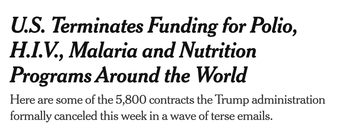 TVietor08's tweet photo. “People will die,” said Dr. Catherine Kyobutungi, executive director of the African Population and Health Research Center, “but we will never know, because even the programs to count the dead are cut.” (via @nytimes) https://t.co/VQCmSZtK60