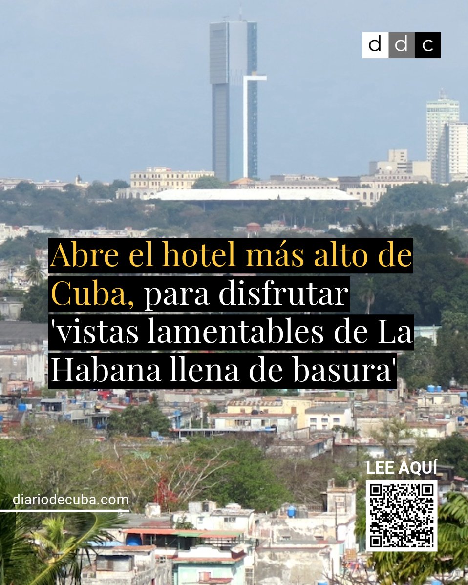 diariodecuba's tweet photo. Inauguran el hotel más alto de #Cuba en plena crisis: El #IberostarSelectionLaHabana, un hotel 5 estrellas conocido como la #TorreK, abrió sus puertas este miércoles, con más de un mes de retraso. Mientras el #turismo en la Isla sigue en caída, la inauguración ha generado críticas por la inversión del régimen en lujo mientras la población enfrenta una pobreza extrema.
📣 ¿QUÉ OPINAS?
LEE MÁS en #DiarioDeCuba: https://t.co/jsyReJPZZM
