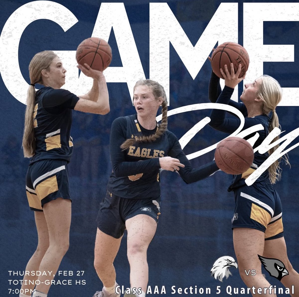 🚨#TGGB Game Day - 5AAA Quarterfinal 🦅
🏀 vs. <a href="/CRGirlsBBall/">Coon Rapids High School Girls Basketball</a> 
⌚️ 7:00pm
📍 The Nest
