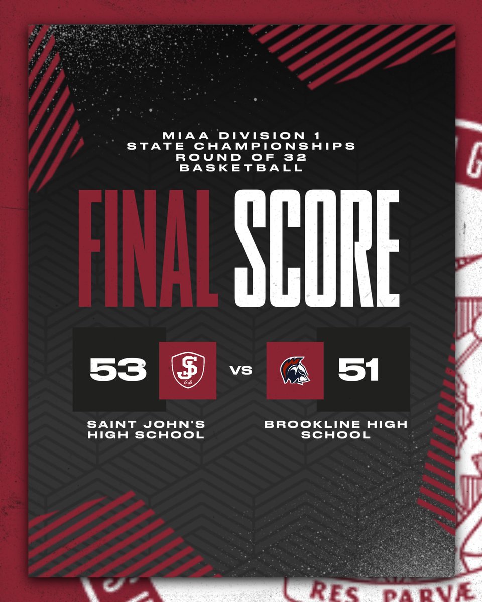 BBALL FINAL 
<a href="/SJHS_Hoops/">Saint John's HS Basketball</a> 53 <a href="/bhs_warriors/">Brookline Athletics</a> 51
<a href="/tgsports/">Worcester T&G Sports</a> <a href="/BostonHeraldHS/">Danny Ventura</a> <a href="/GlobeSchools/">Boston Globe Schools</a>