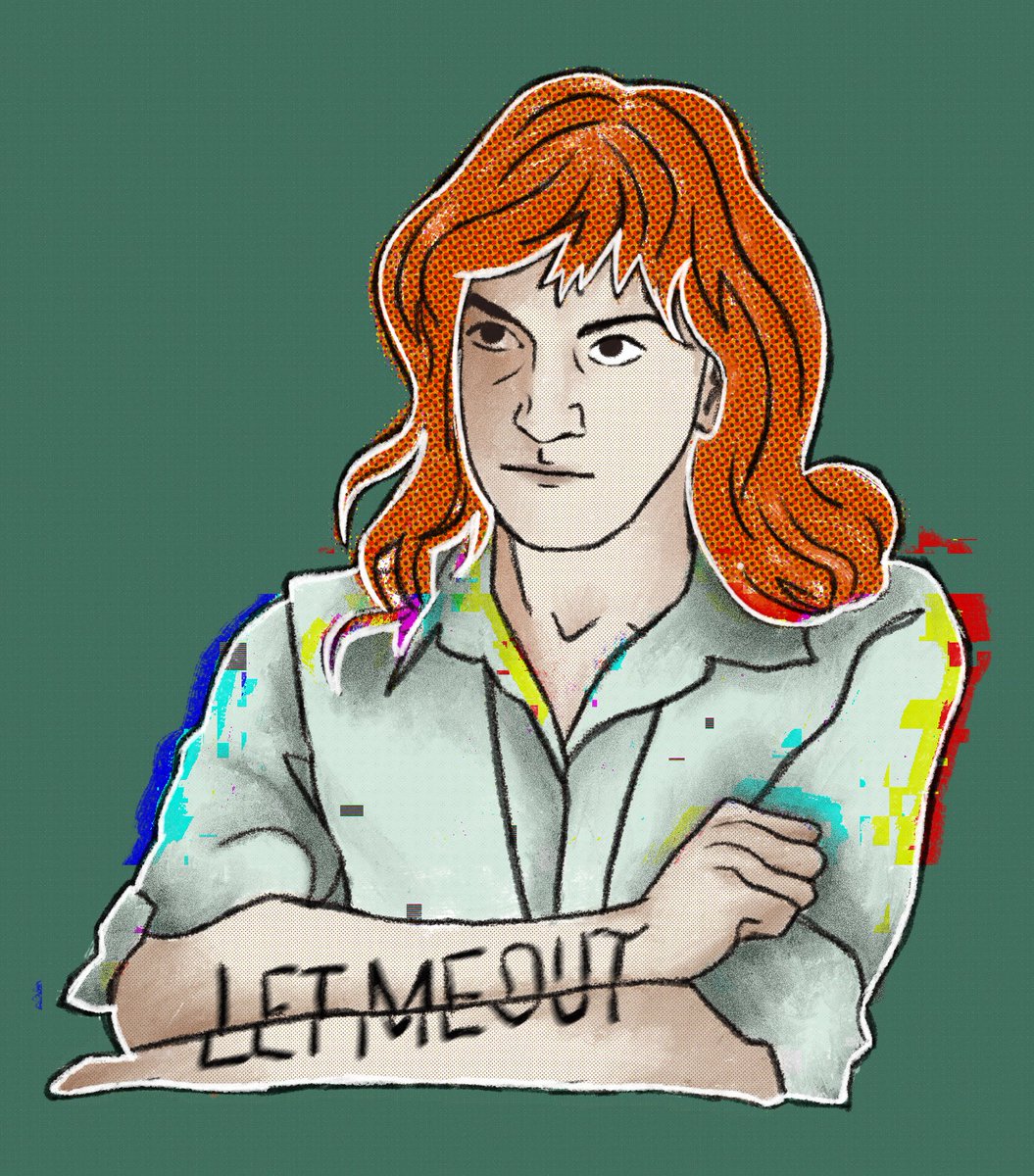 a helly r drawing for the twitter void mwah #severance #hellyaRt #hellyr 🫶