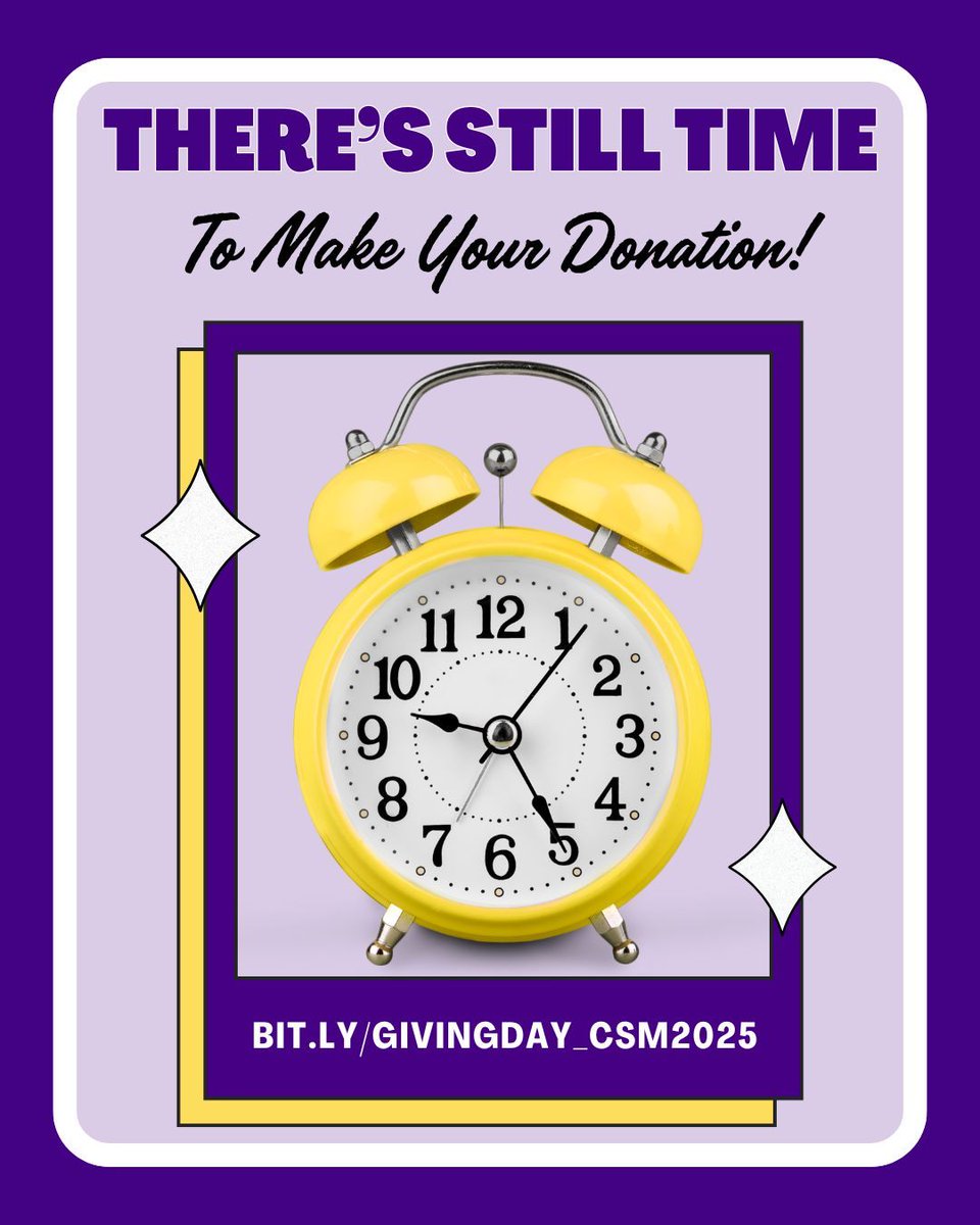 #JMUGivingDay isn’t over yet! Visit bit.ly/givingday_csm2… before midnight to make your donation to one of our CSM funds.