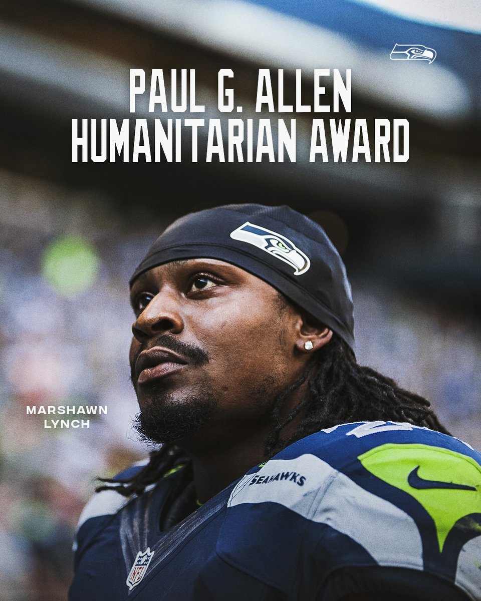Seattle Seahawks (@seahawks) on Twitter photo Continues to restore his community.
<a href="/MoneyLynch/">Marshawn Lynch</a> has been named this year's recipient of the Paul G. Allen Humanitarian Award, recognizing his significant impact on the community through his philanthropic contributions. Continues to restore his community.
<a href="/MoneyLynch/">Marshawn Lynch</a> has been named this year's recipient of the Paul G. Allen Humanitarian Award, recognizing his significant impact on the community through his philanthropic contributions.