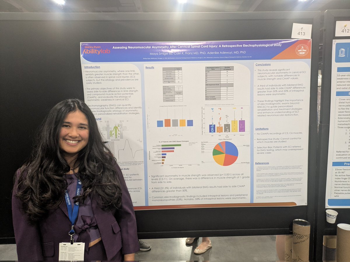 Nike Adewuyi MD PhD (@drnikeade) on Twitter photo Congrats to <a href="/Mayasmigel/">Maya Smigel</a> on her poster presentation on neuromuscular asymmetry after SCI. Come check out poster 413! <a href="/AbilityLab/">Shirley Ryan AbilityLab</a> <a href="/AAPhysiatrists/">Assoc. of Academic Physiatrists (AAP)</a> <a href="/ColinFranzMDphd/">C.K. Franz, M.D., Ph.D.</a> #aap2025 #neuromuscularmed #sci Congrats to <a href="/Mayasmigel/">Maya Smigel</a> on her poster presentation on neuromuscular asymmetry after SCI. Come check out poster 413! <a href="/AbilityLab/">Shirley Ryan AbilityLab</a> <a href="/AAPhysiatrists/">Assoc. of Academic Physiatrists (AAP)</a> <a href="/ColinFranzMDphd/">C.K. Franz, M.D., Ph.D.</a> #aap2025 #neuromuscularmed #sci