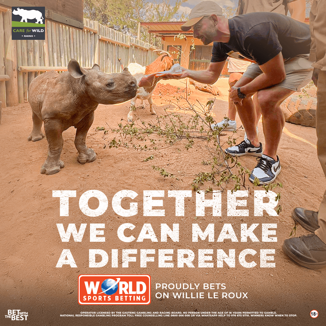 World Sports Betting x Willie Le Roux: Protecting Our Rhinos 🦏

We’re proud to partner with Care for Wild to support rhino protection and conservation in South Africa. Together, we’re raising awareness and taking action for a sustainable future. <a href="/wjjleroux/">Willie le roux</a> 

Read more here: