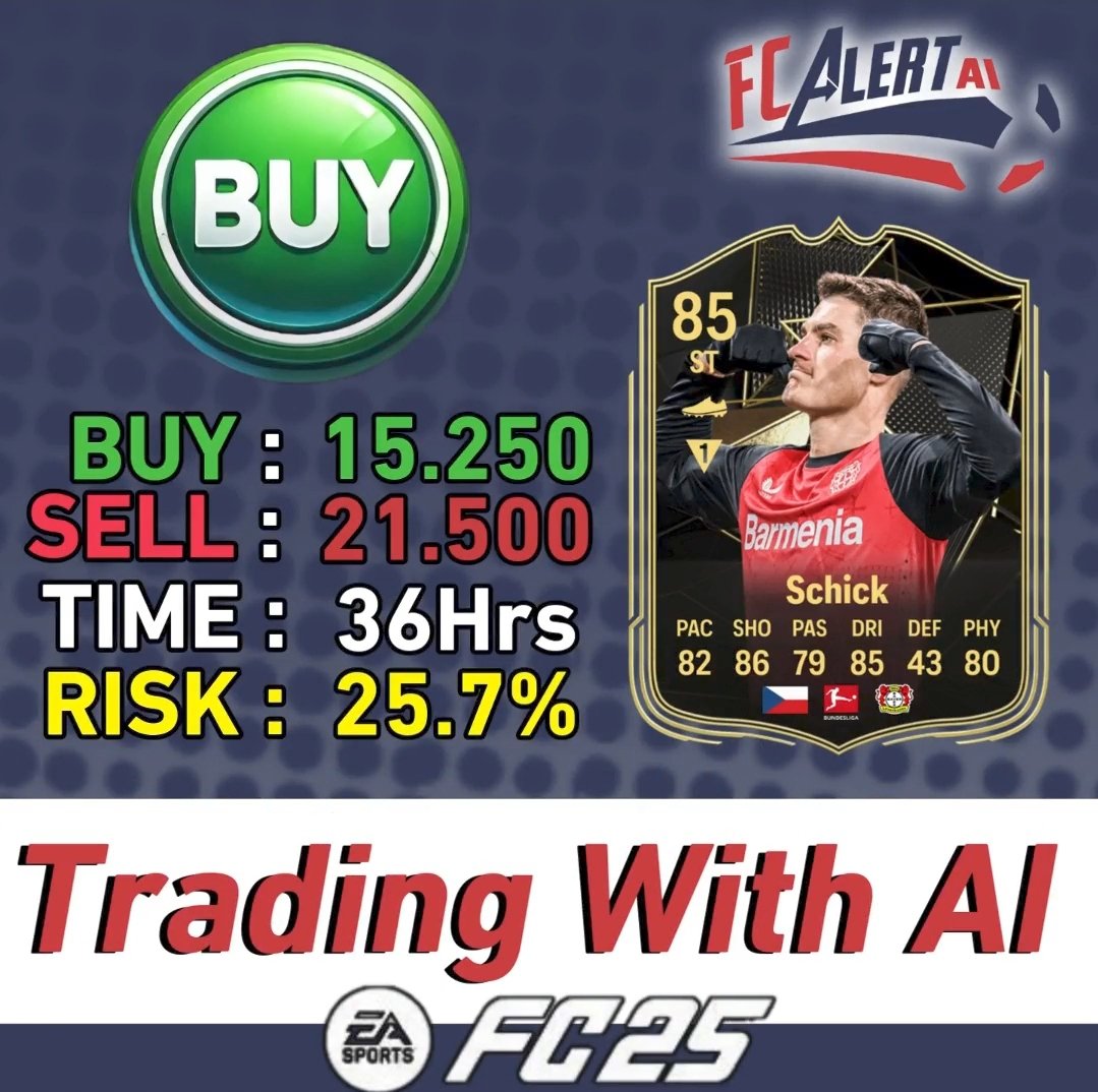 John Sims | EAFC 25 Trader & Coach (@johnsims__) on Twitter photo 🎯 NEW!! AI #eafc25 Trade Alerts!! 🎯
Want more trades on your radar?
Follow <a href="/FUT_Alert/">FC Alert AI</a> for BUY & SELL updates! 🎯 NEW!! AI #eafc25 Trade Alerts!! 🎯
Want more trades on your radar?
Follow <a href="/FUT_Alert/">FC Alert AI</a> for BUY & SELL updates!