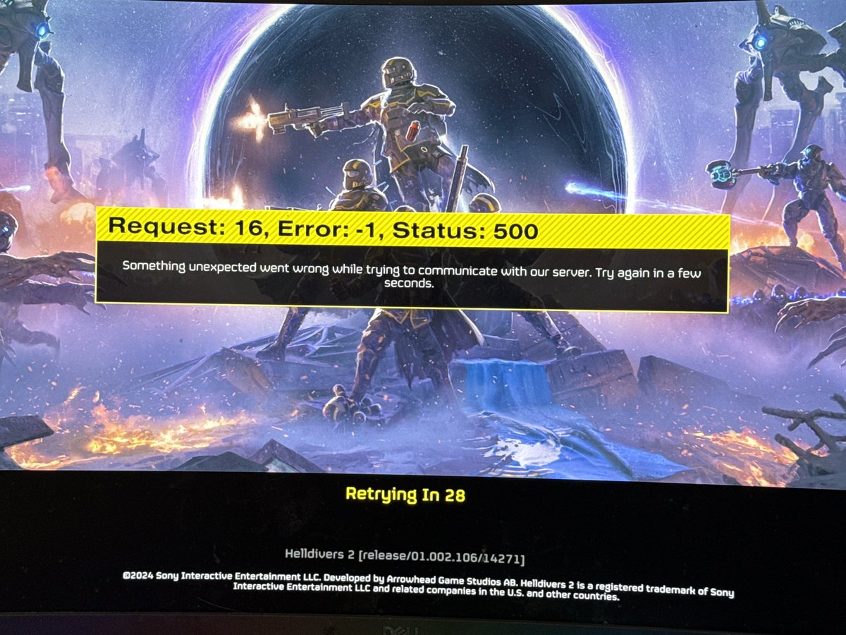 JpisDatmug's tweet image. #Helldivers2 #error500 #fixthegame #newplayers #cantplayrhegame #unplayable #Helldivers2error @Helldivers2HQ @helldivers2