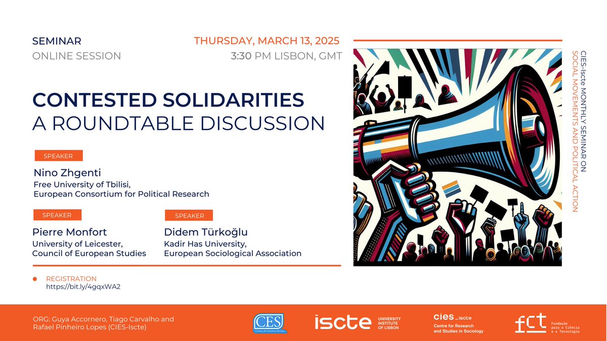 CES is proudly sponsoring the Seminar "Contested Solidarities" organized by ESA RN 25 on Social Movements; ECPR Standing Group on Participation and Mobilization; CES RN on Social Movements; Shattuck Center for Human Rights at CEU &amp; Department of Public Policy, CEU