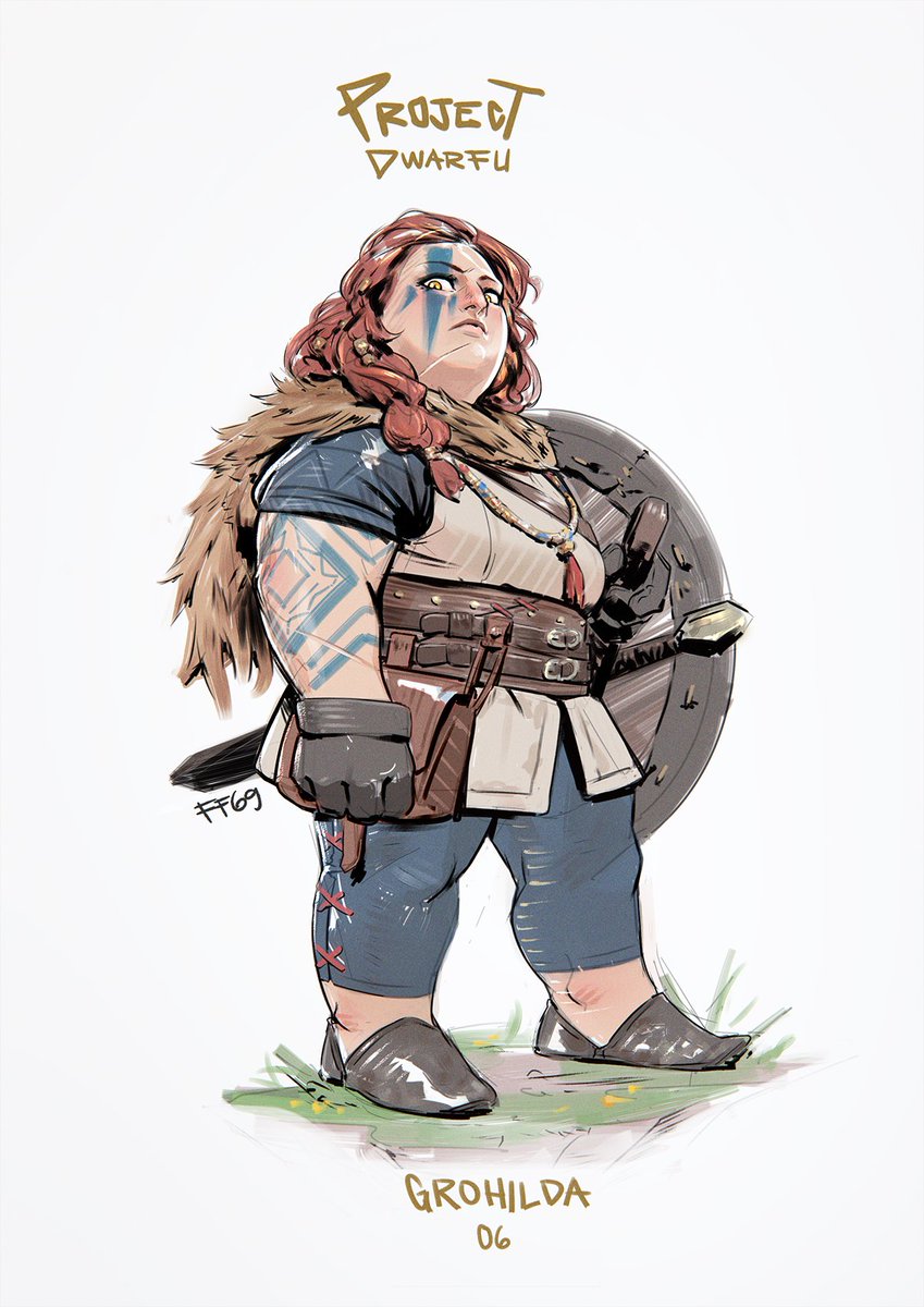 Grohilda, the wandering blade. Left her village behind, now carving her name as a rising mercenary. With steel in hand and a past she outruns, she’s building a reputation one battle at a time—fearless, sharp, and always two steps ahead.