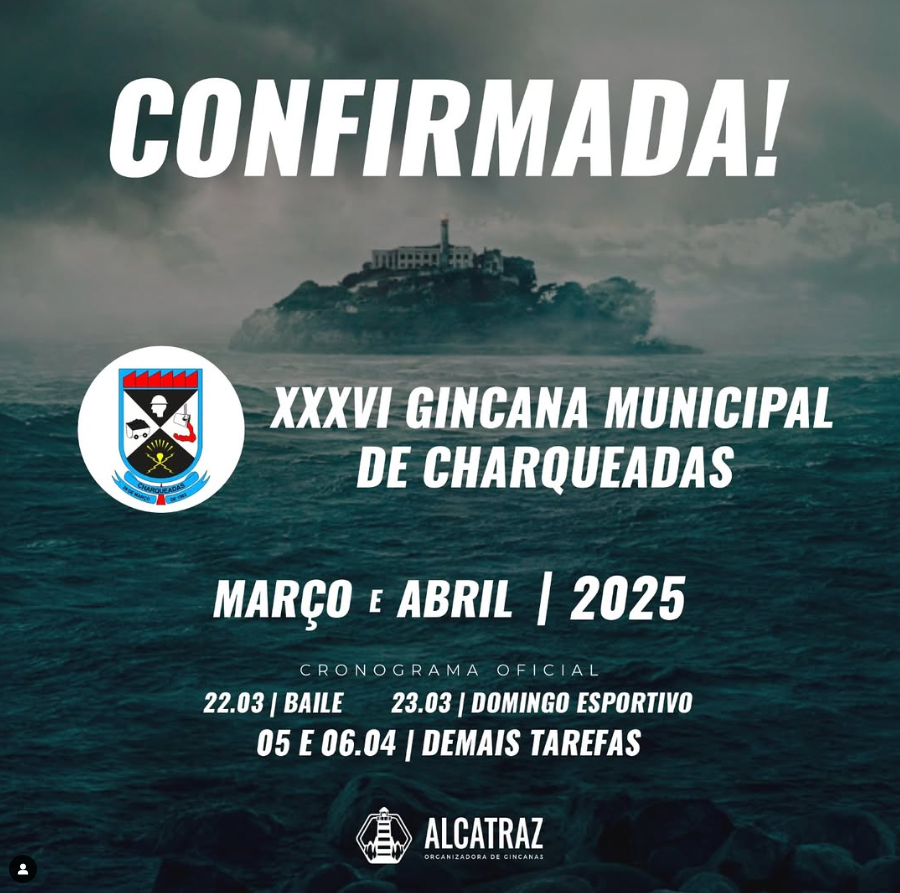 Ontem a <a href="/AlcatrazOrgani1/">AlcatrazOrganizadora</a> confirmou a 36ª Gincana Municipal de Charqueadas!
