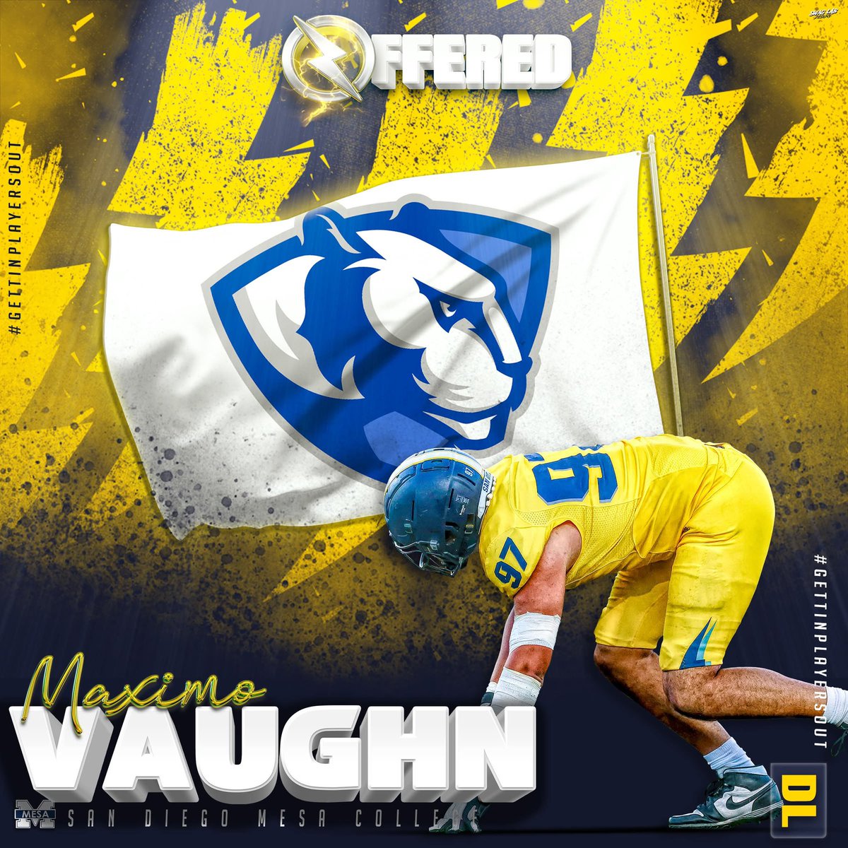 OLYMPIANS (@sdmesafootball) on Twitter photo Congratulations to Olympian DL <a href="/maximo_vaughn/">Maximo Vaughn</a> on his OFFICIAL D1 offer from <a href="/EIU_FB/">Eastern Illinois Football</a>
#GettinPlayersOut
<a href="/BallCoachGW/">Gary Watkins Jr</a> <a href="/PrezHands/">Ashanti Hands, Ed.D.</a> <a href="/JUCOFFrenzy/">JUCO Football Frenzy</a> <a href="/EC_Preps_SD/">EC Preps</a> <a href="/KearnyKomets/">Kearny Komets</a> <a href="/sdfootball/">Ray from SDFN</a> <a href="/CoachChevSD/">Coach Chevalier</a>
📸 <a href="/Nicole2Noel/">Nicole Noel Photography LLC</a> 💻 <a href="/SwagLabGD/">Dan Ruiz - Swag Lab - Graphic Design</a> Congratulations to Olympian DL <a href="/maximo_vaughn/">Maximo Vaughn</a> on his OFFICIAL D1 offer from <a href="/EIU_FB/">Eastern Illinois Football</a>
#GettinPlayersOut
<a href="/BallCoachGW/">Gary Watkins Jr</a> <a href="/PrezHands/">Ashanti Hands, Ed.D.</a> <a href="/JUCOFFrenzy/">JUCO Football Frenzy</a> <a href="/EC_Preps_SD/">EC Preps</a> <a href="/KearnyKomets/">Kearny Komets</a> <a href="/sdfootball/">Ray from SDFN</a> <a href="/CoachChevSD/">Coach Chevalier</a>
📸 <a href="/Nicole2Noel/">Nicole Noel Photography LLC</a> 💻 <a href="/SwagLabGD/">Dan Ruiz - Swag Lab - Graphic Design</a>