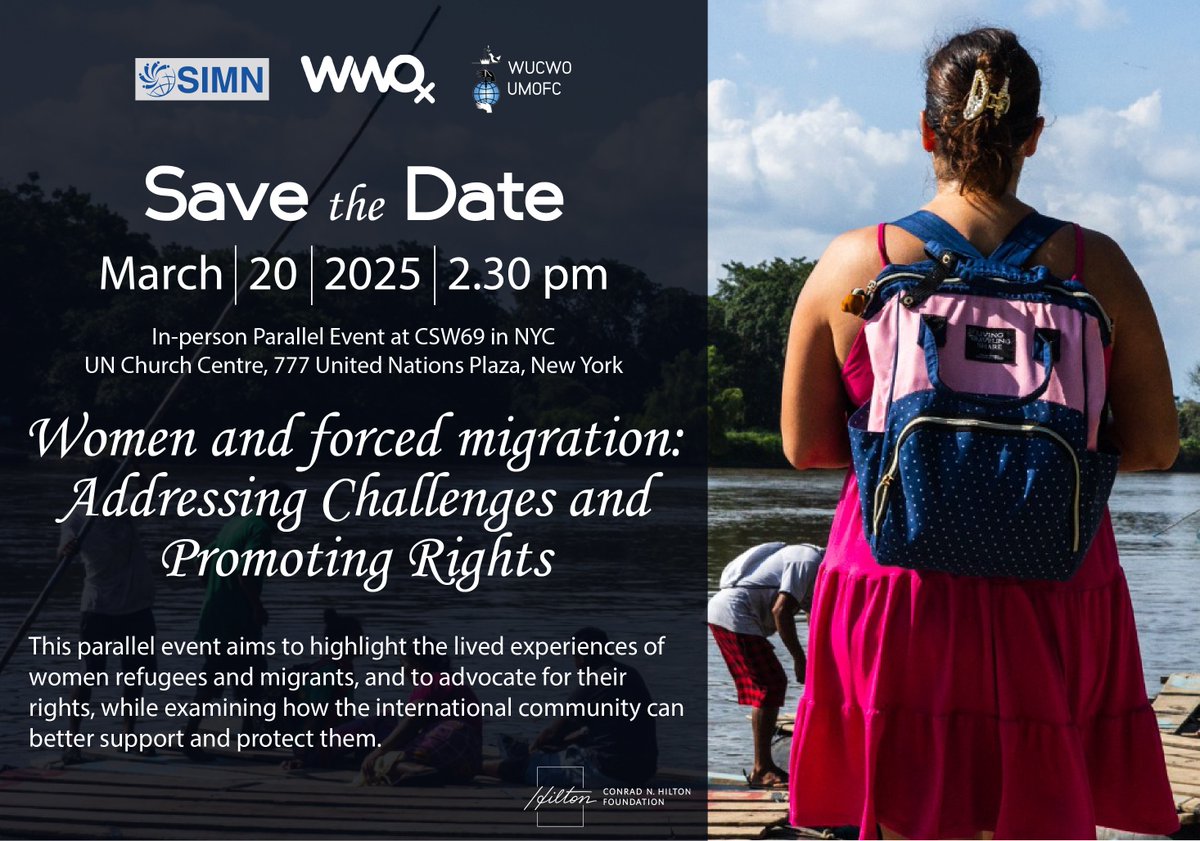 📢 Upcoming Event: Women and Forced Migration – Addressing Challenges and Promoting Rights

The Scalabrini International Migration Network (SIMN) is honored to participate in this crucial discussion on the realities faced by migrant and refugee women. Join us on March 20, 2025.