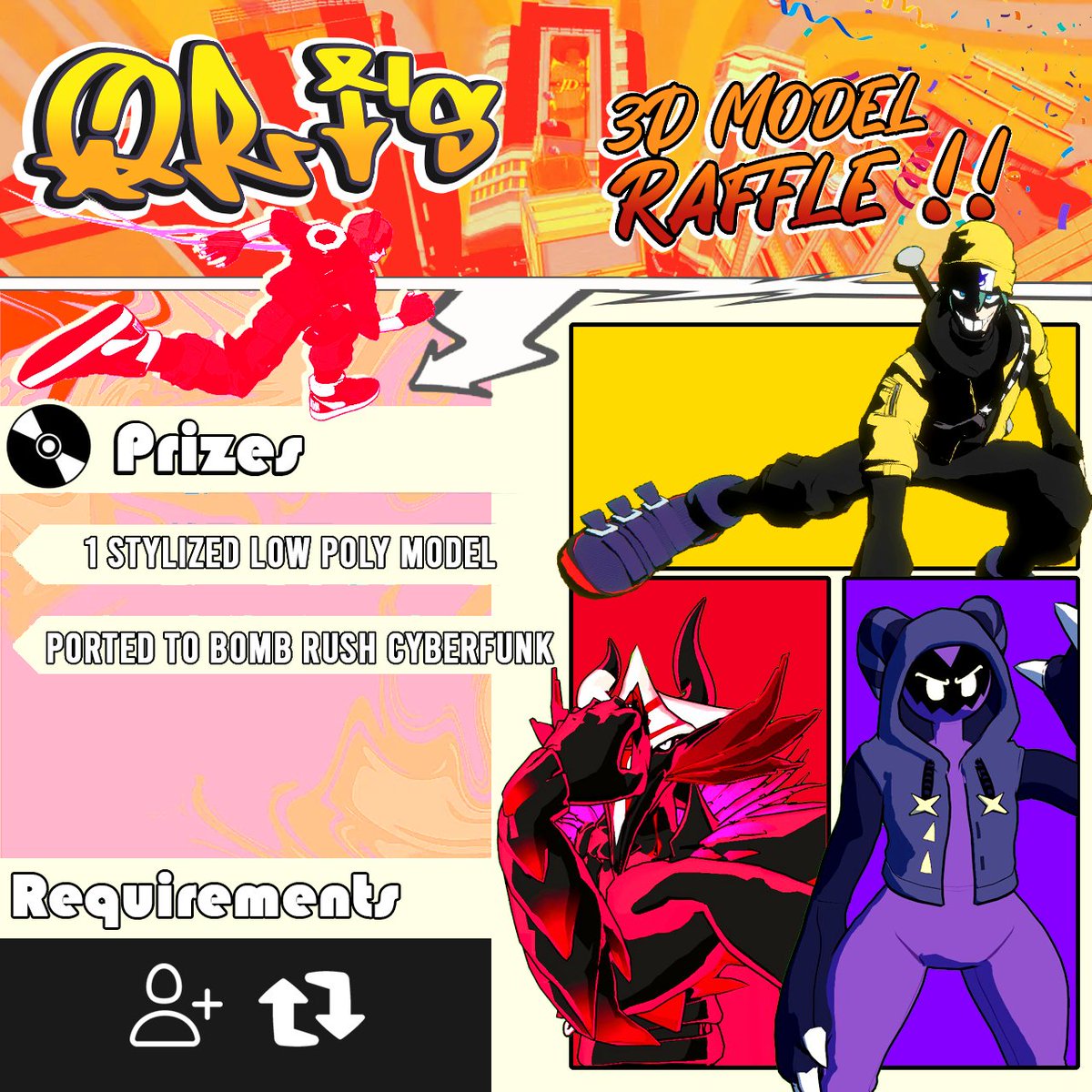 DOING A 3D MODEL RAFFLE FOR 300 FOLLOWERS ‼️ + a one fuck-off massive uber gigantic metric shit ton of thanks for all the support last year. i CANNOT express 🫵 💕
just follow + retweet to enter.
1 winner will be randomly picked on March 13th

GOOD LUCK!!!!!!! 🫵