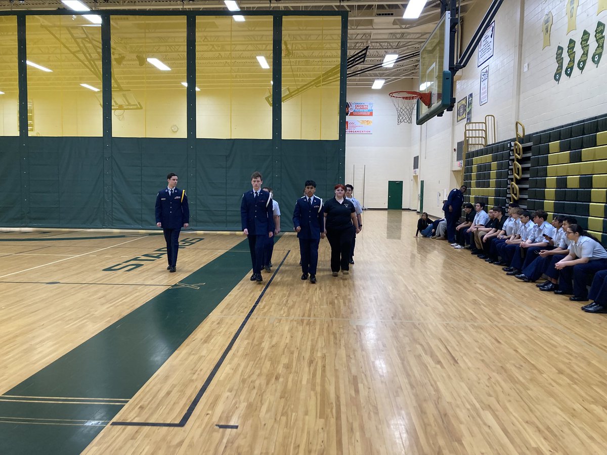 26 Feb, we successfully completed our annual Unit Assessment. AFJROTC Regional Director, Mr. James Garcia, inspected cadets during Mass Formation. 4 cadets evaluated on color guard and 10 cadets performed 30-step drill.
Results: Meets Standards