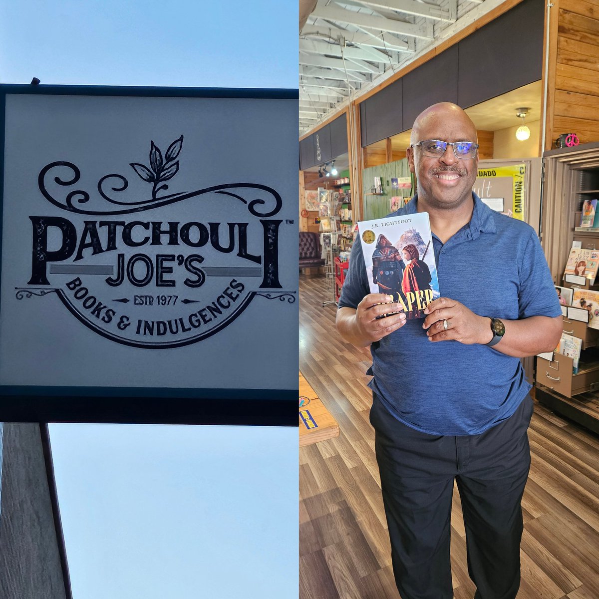 Bernard Lightfoot (@berndogdad) on Twitter photo Had a great experience <a href="/JoePatchouli/">Patchouli Joe</a>. They invited me to come and sign a copy of Reaper. Pay them a visit, excellent place. <a href="/BrookeLightfoot/">BrookeLightfoot</a> <a href="/BrysonLightfoot/">Bryson Lightfoot</a> @CollinsMon4387 <a href="/kclightfoot/">Kim Lightfoot</a> <a href="/FOX4/">FOX 4 NEWS</a> <a href="/Undertheradarb2/">Under The Radar SFF books</a> <a href="/FantasyBookCrit/">Fantasy Book Critic</a> Had a great experience <a href="/JoePatchouli/">Patchouli Joe</a>. They invited me to come and sign a copy of Reaper. Pay them a visit, excellent place. <a href="/BrookeLightfoot/">BrookeLightfoot</a> <a href="/BrysonLightfoot/">Bryson Lightfoot</a> @CollinsMon4387 <a href="/kclightfoot/">Kim Lightfoot</a> <a href="/FOX4/">FOX 4 NEWS</a> <a href="/Undertheradarb2/">Under The Radar SFF books</a> <a href="/FantasyBookCrit/">Fantasy Book Critic</a>