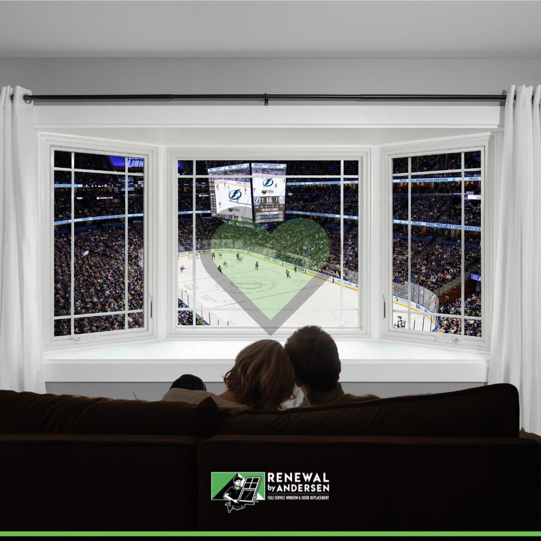 February may be ending, but our love for the Lightning &amp; crystal-clear views never fades! 💚🏒 Whether cheering on the Bolts or soaking in the view, Renewal by Andersen windows make every game-day perfect. What have YOU been loving this month? ⚡
#LoveAtFirstLightning #RbAFLA