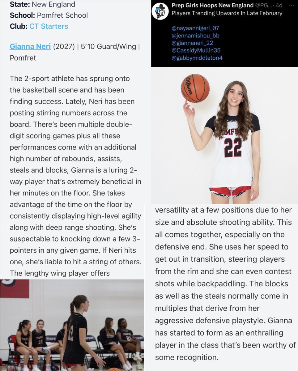 Gianna (@giannaneri_22) on Twitter photo Thank you for the write up <a href="/PGHNewEngland/">Prep Girls Hoops New England</a> and thank you to Coach Ratté for a great season <a href="/PomfretGVHoops/">Pomfret GVHoops</a>
<a href="/ctstarters/">CT Starters AAU</a> <a href="/BashHoopsNE/">Bash Hudson</a> Thank you for the write up <a href="/PGHNewEngland/">Prep Girls Hoops New England</a> and thank you to Coach Ratté for a great season <a href="/PomfretGVHoops/">Pomfret GVHoops</a>
<a href="/ctstarters/">CT Starters AAU</a> <a href="/BashHoopsNE/">Bash Hudson</a>