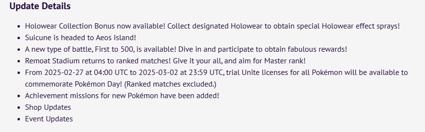 This is the worst change Pokemon Unite has ever done.
Changing the ranked map to only Remoat Stadium and not letting us at least choose Theia Sky Ruins  negatively impacts competitive players trying to practice for extremely important tourneys coming up, and casual players alike